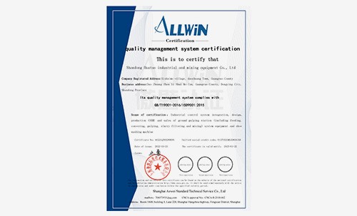 質(zhì)量管理體系證書（英文）